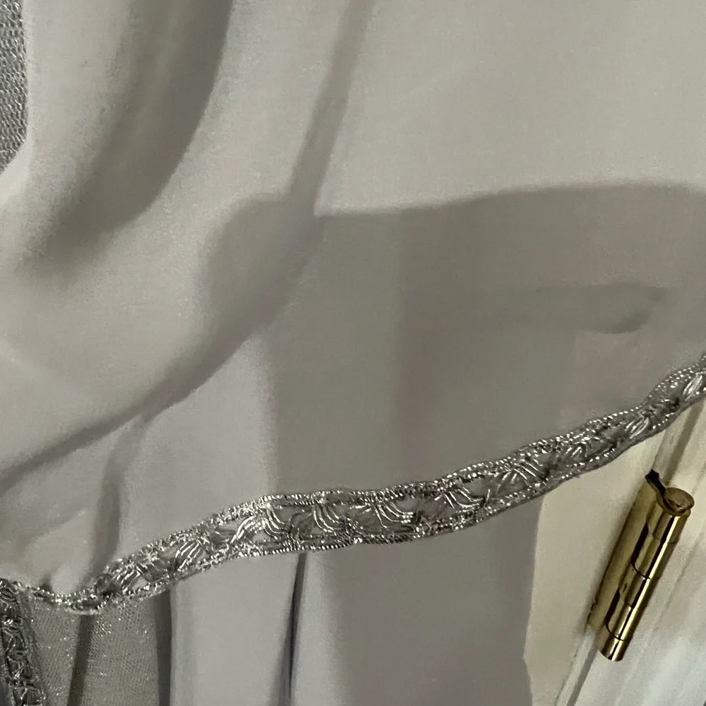 SLNY Silver Layered Wedding Dress - Picture 6 of 13